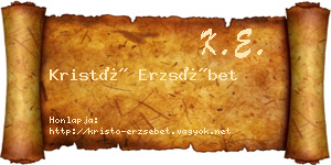 Kristó Erzsébet névjegykártya
